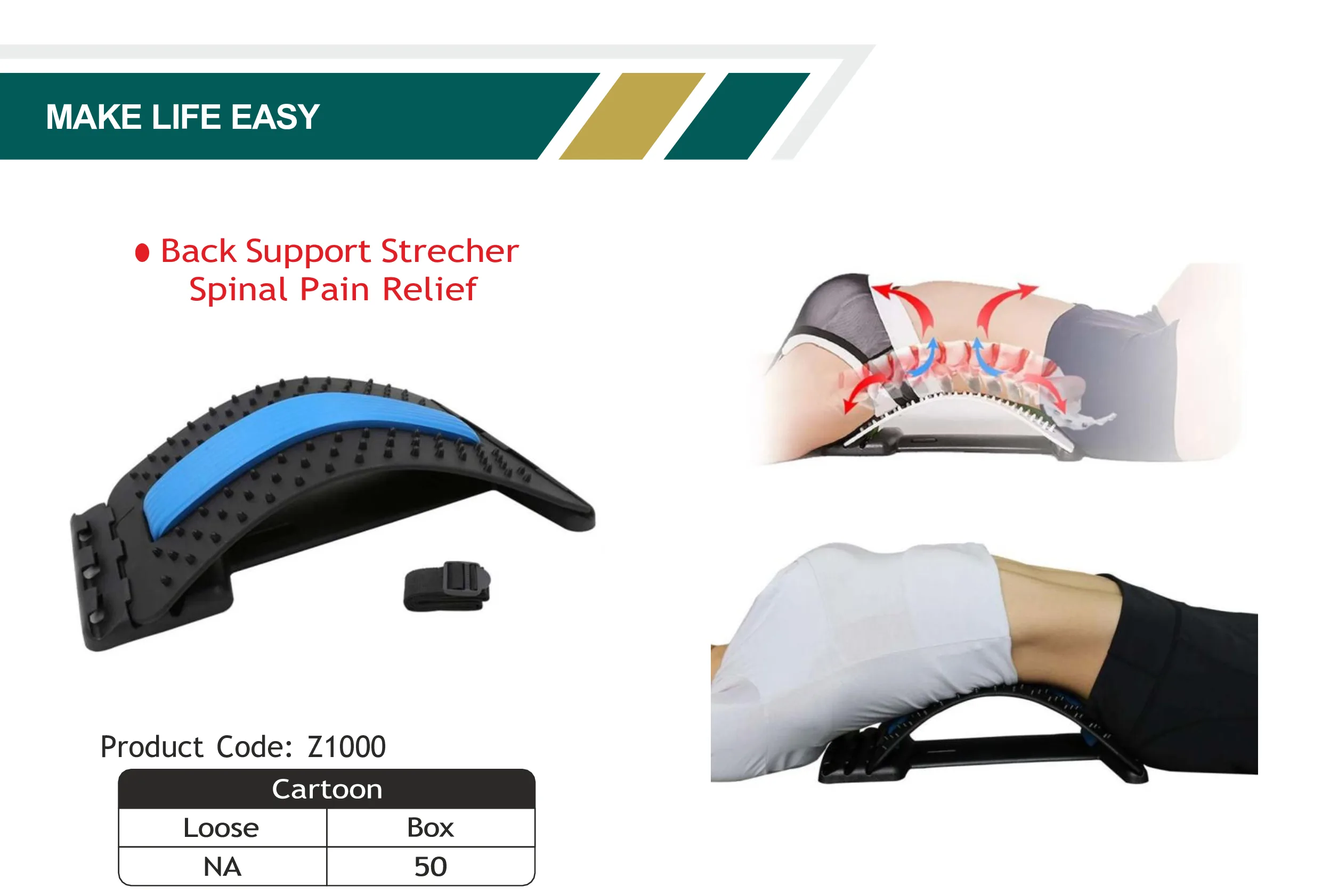 Back Support Stretcher Spinal Pain Relief