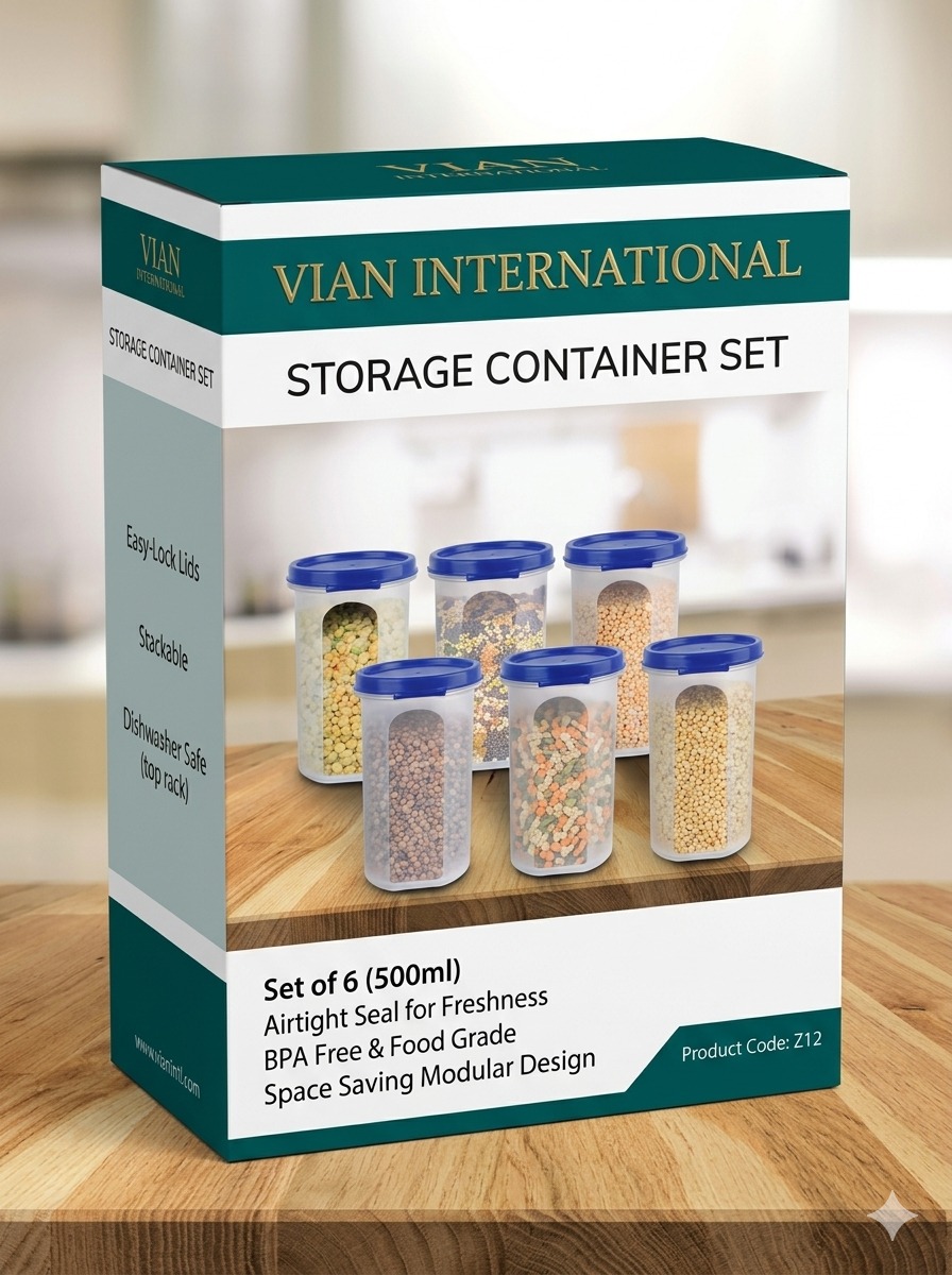 500ml Round Modular Container Set of 6