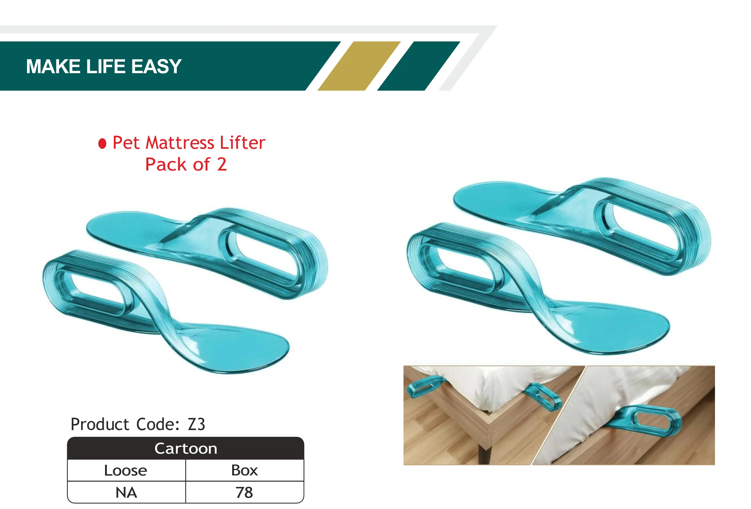 Pet Mattress Lifter Pack of 2