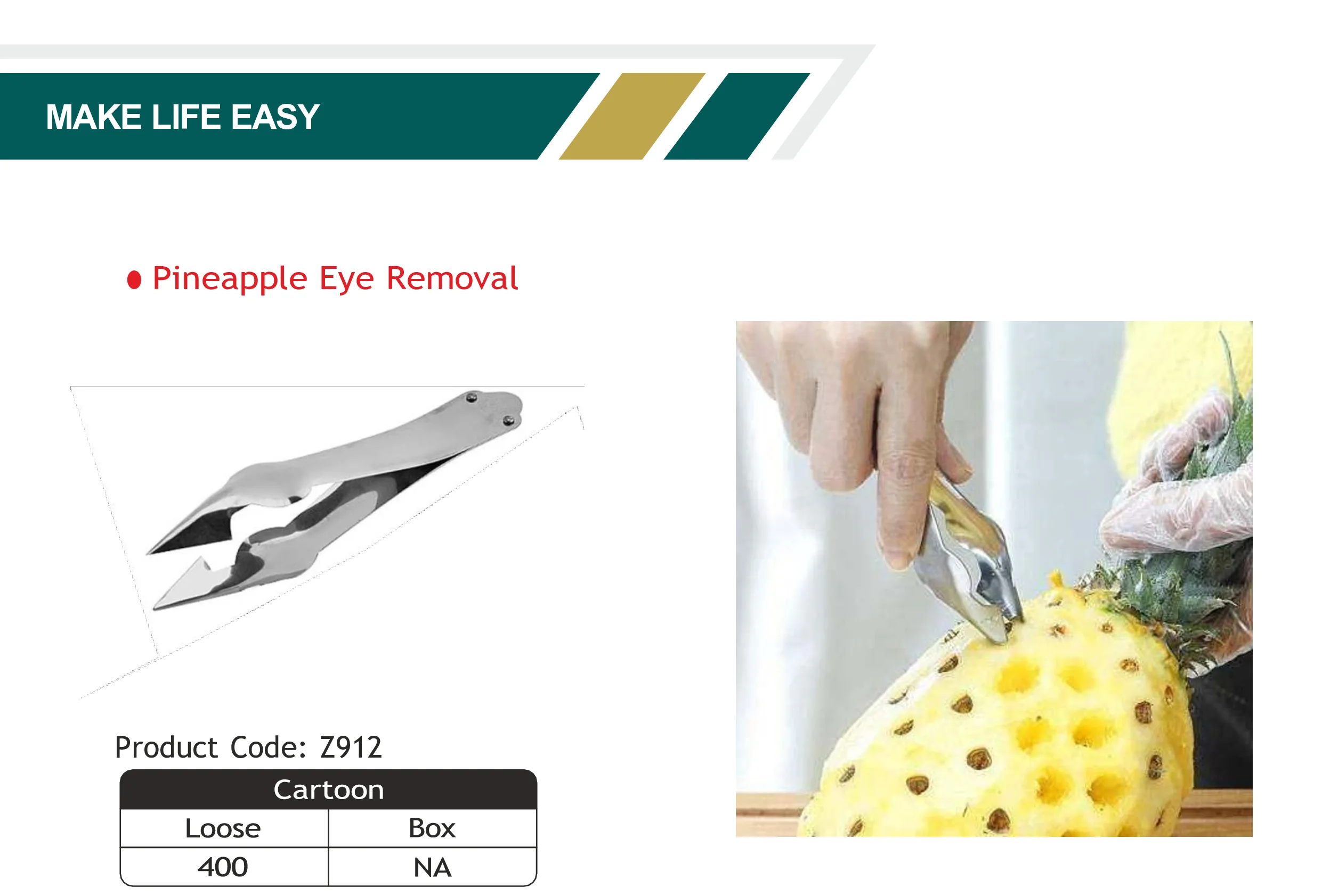 Pineapple Eye Removal