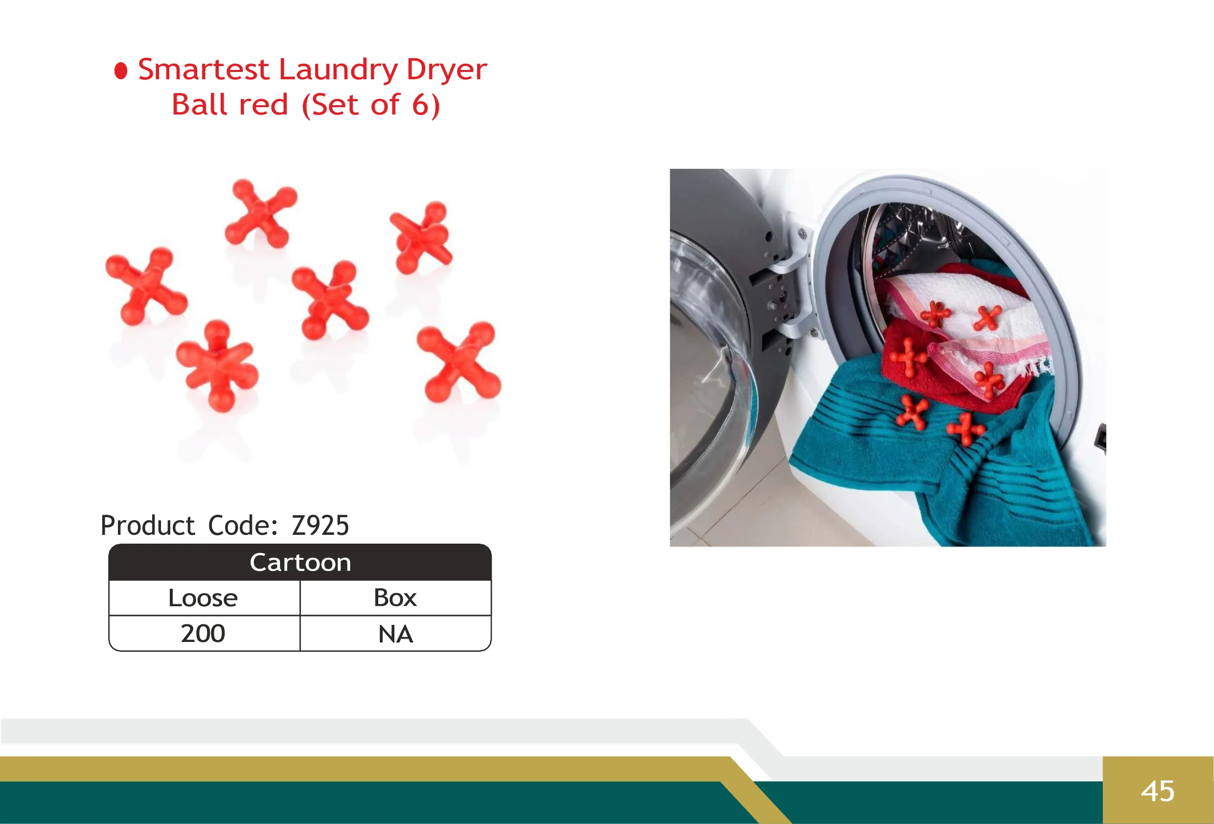 Smartest Laundry Dryer Ball Red (Set of 6)