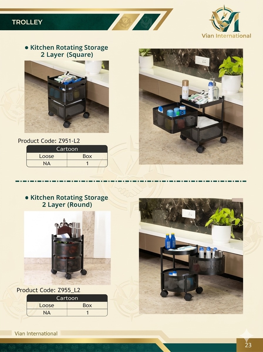Kitchen Rotating Storage 2 Layer (Round)