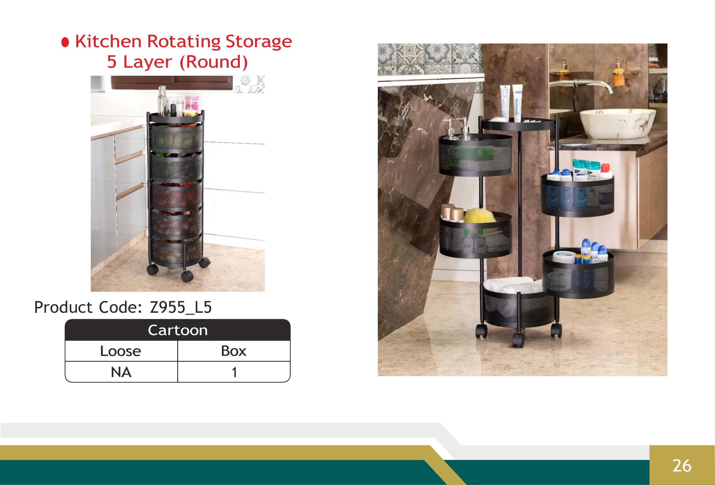 Kitchen Rotating Storage 5 Layer (Round)