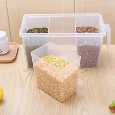Refrigerator Organizer 3 Bin Food Storage Container (Set of 1, 2)