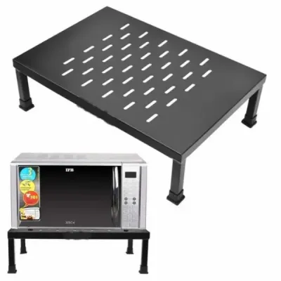 Microwave Oven Stand (Black Metal)